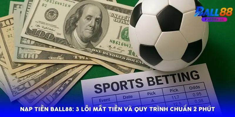 Nạp tiền Ball88: 3 lỗi mất tiền và quy trình chuẩn 2 phút Nạp tiền Ball88: 3 lỗi mất tiền và quy trình chuẩn 2 phút